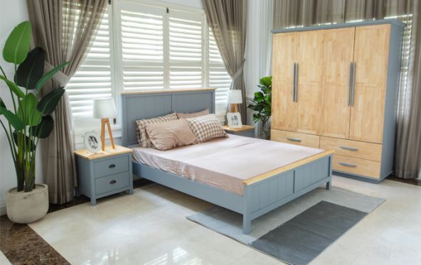 BỘ GIƯỜNG NGỦ HÀN QUỐC XÁM
