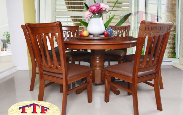 BÀN TRÒN GHẾ OVAL BACK
